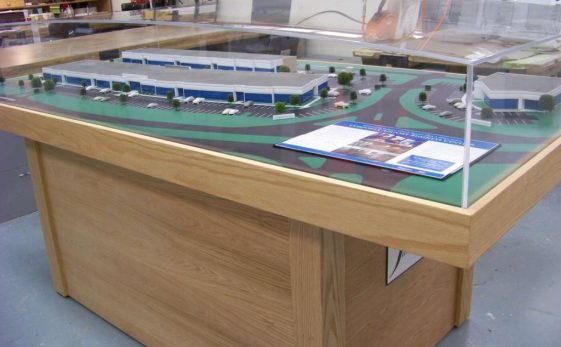 A model displayed