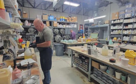 People working on products